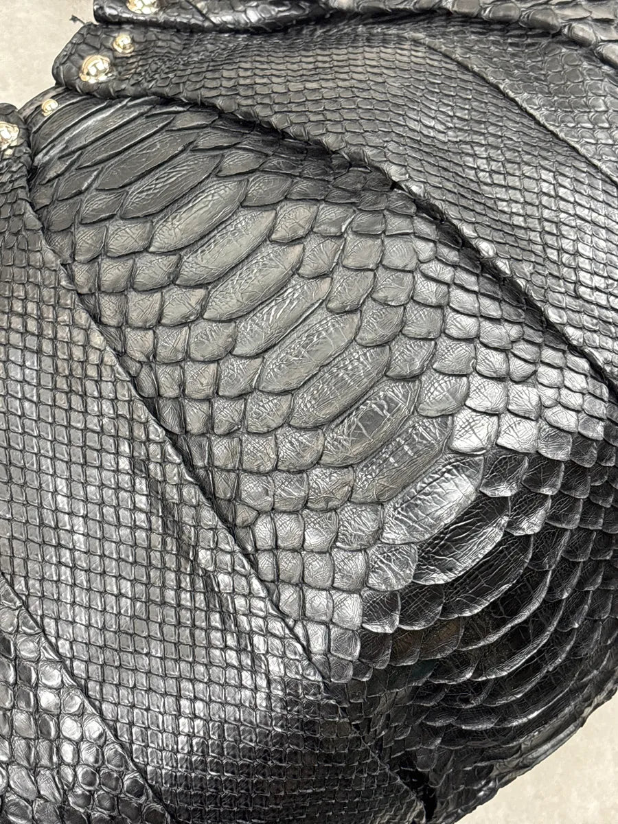 Gucci Black Python Studded Handle Bag FqWlpFfG 11