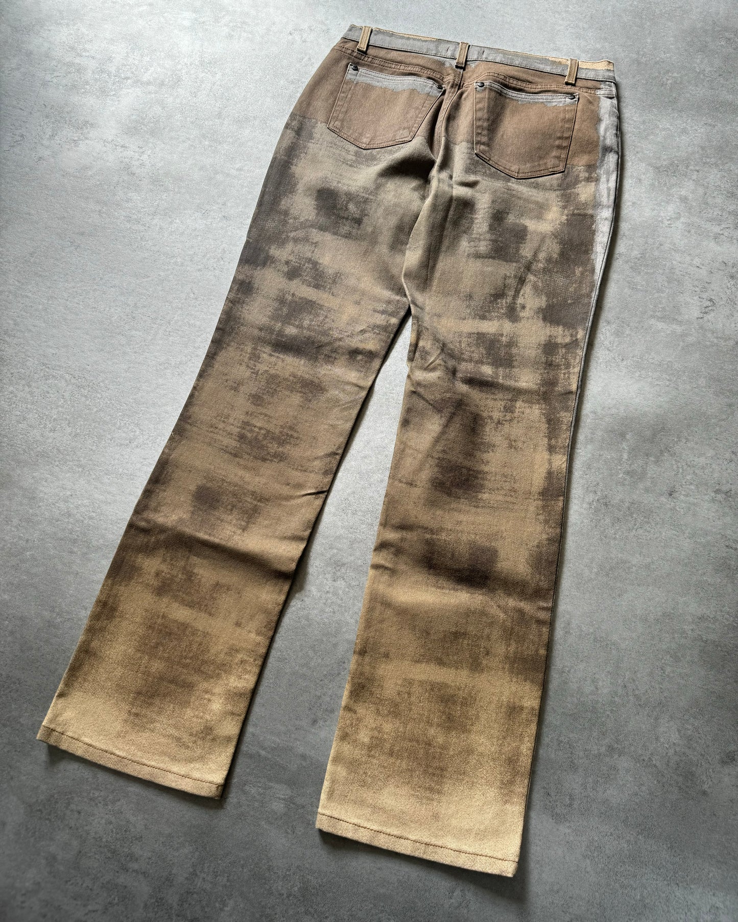 FW01 Roberto Cavalli Brown Autumn Forest Wood Pants (S) - 5