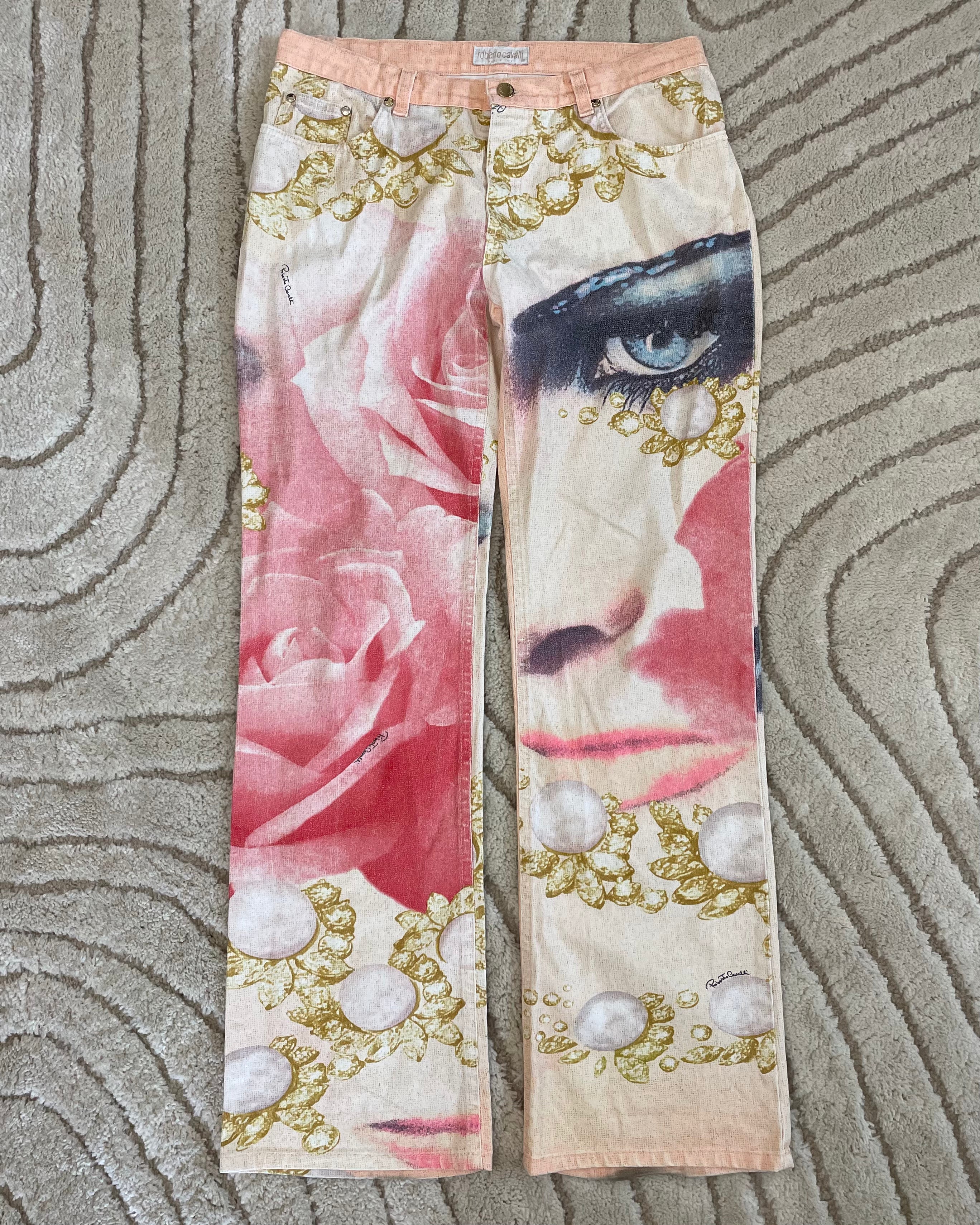SS01 Roberto Cavalli Desi Princess Denim Pants