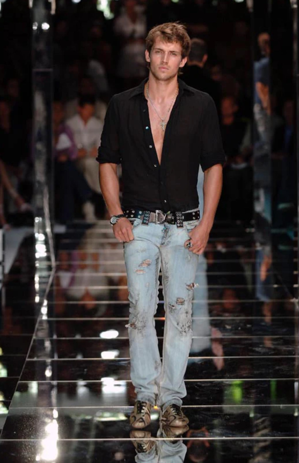 2000年代 ドルチェ&amp;ガッバーナ バーン ロックスター デニム ジーンズ (S/M)