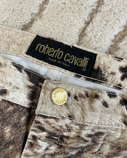 1999 秋冬 Roberto Cavalli 毛茸茸牛纹运动裤 (M)