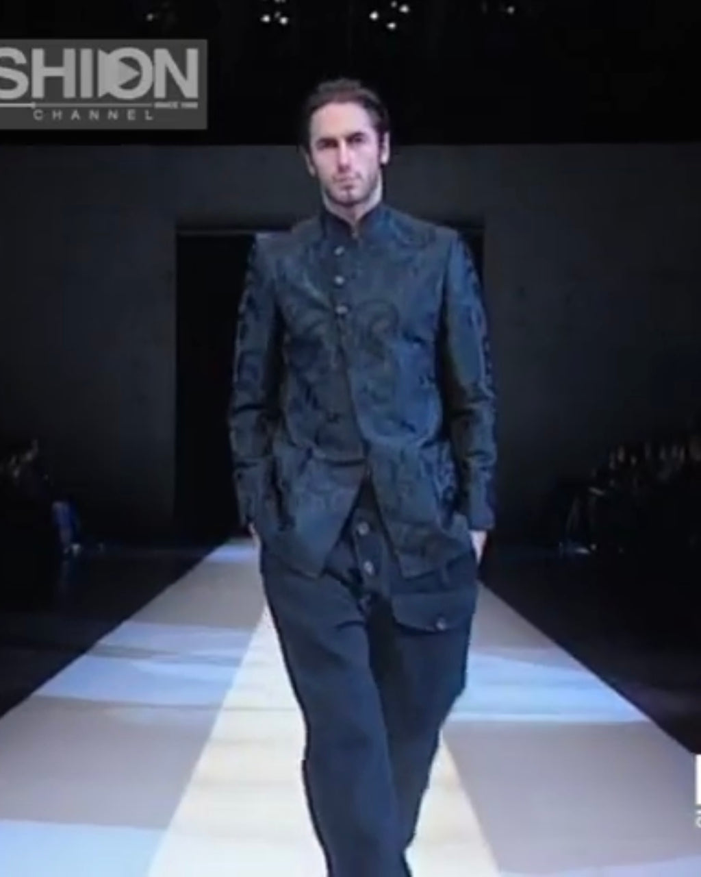 AW2003 Emporio Armani Asian Flowers Black Jacket