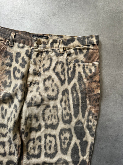 2000s Roberto Cavalli Jaguar Magma Exploration Pants (M) - 9