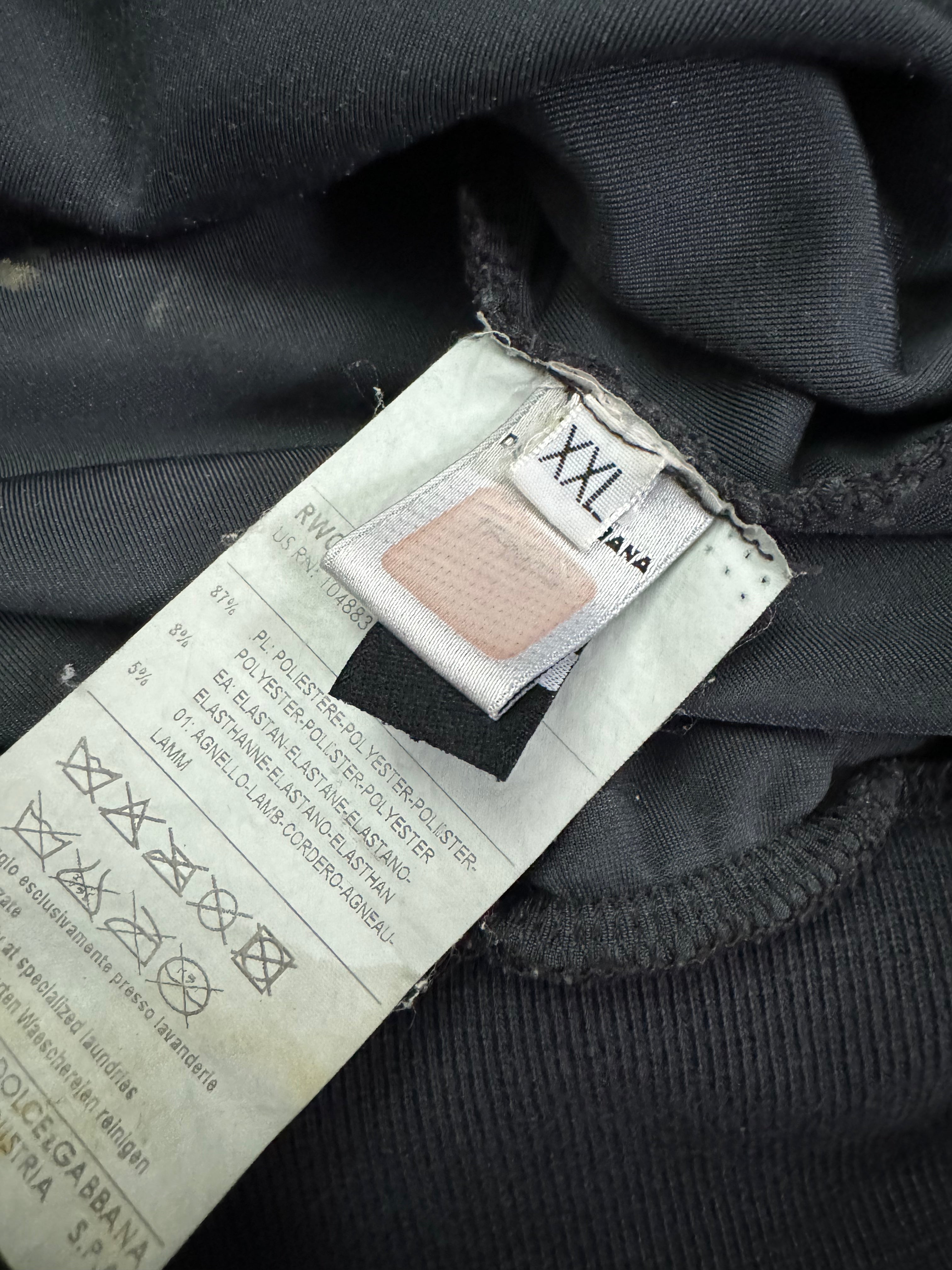 2000s Dolce & Gabbana Velvet Deep Green Polo Sweater (L) - 5