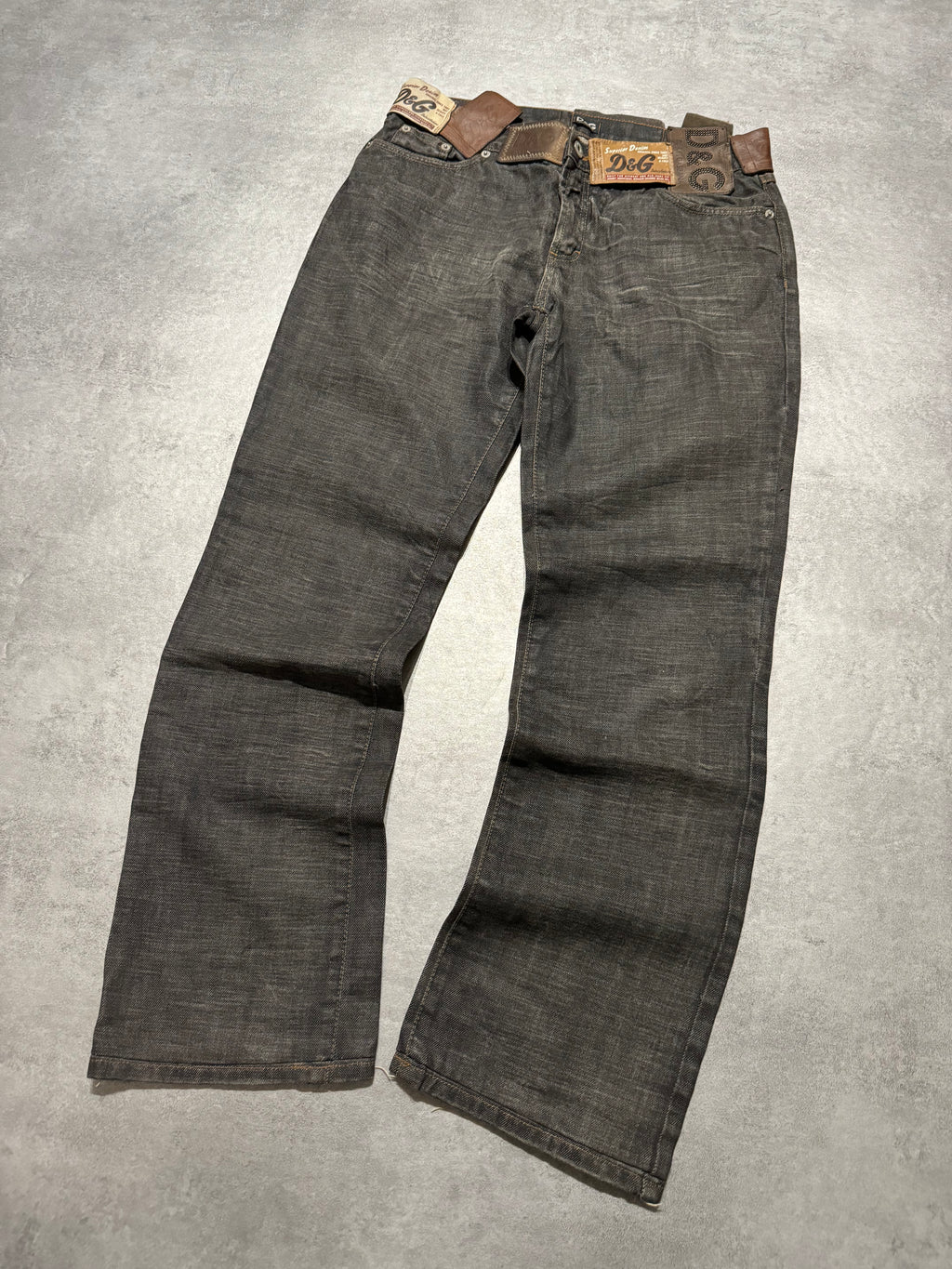 AW2003 Dolce & Gabbana 10 Tags Denim Raw Grey Jeans (M) - 8