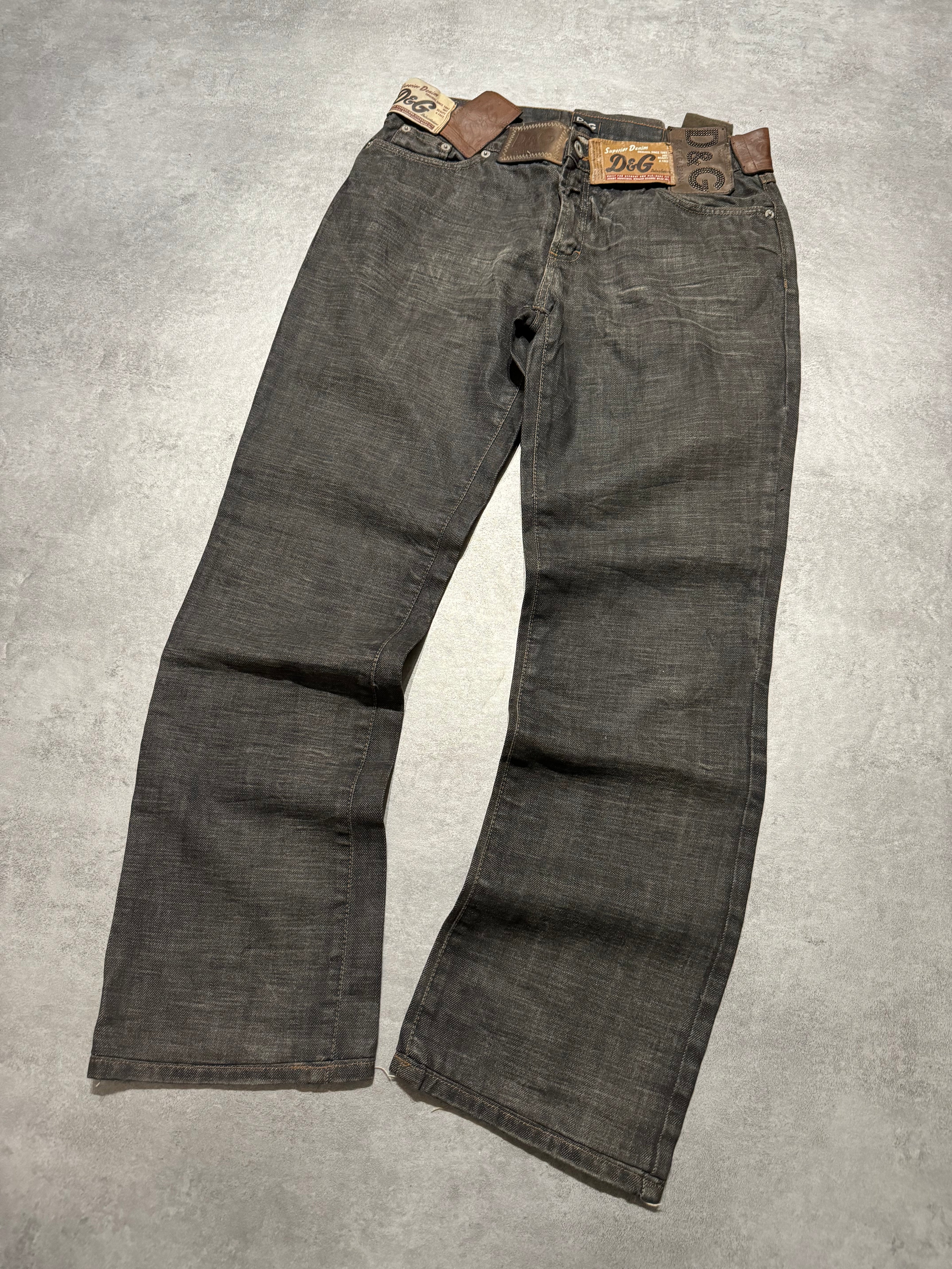 AW2003 Dolce & Gabbana 10 Tags Denim Raw Grey Jeans (M) - 8