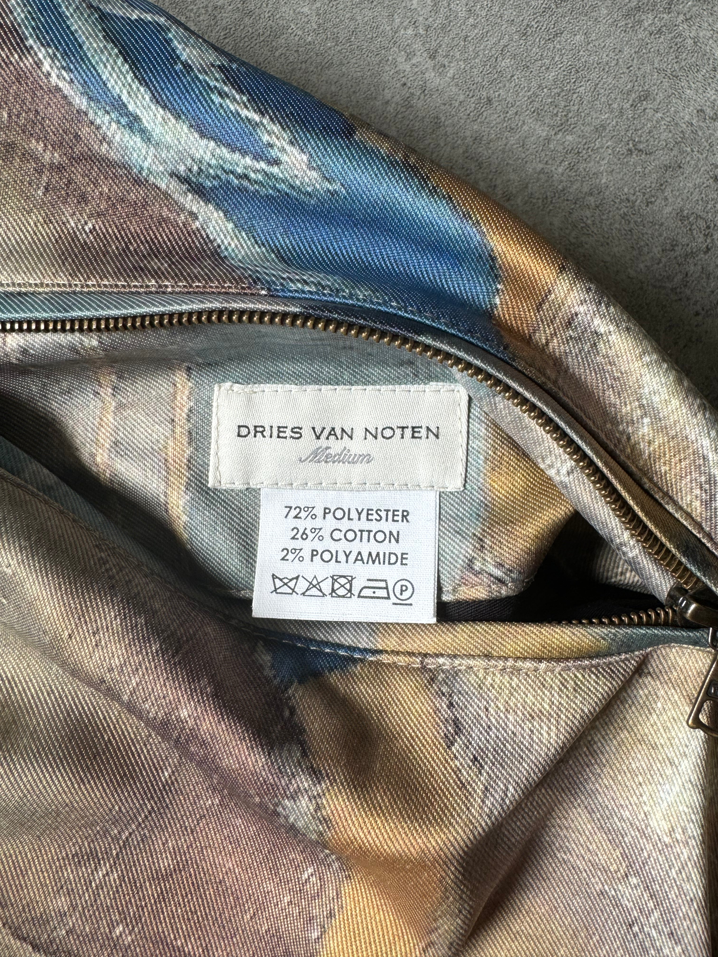 SS2017 Dries Van Noten Aqua Human Legacy Reversible Bomber Jacket  (L) - 10