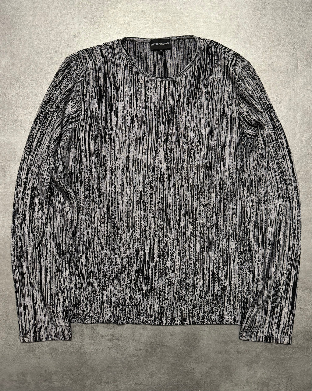 SS2021 Emporio Armani Black & White Contemporary Wool Sweater (M) - 3
