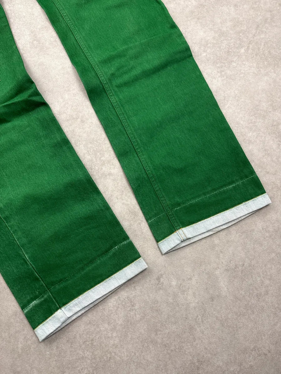 2000s Dolce & Gabbana Green Contrast Denim Jeans GLiCfsww 7