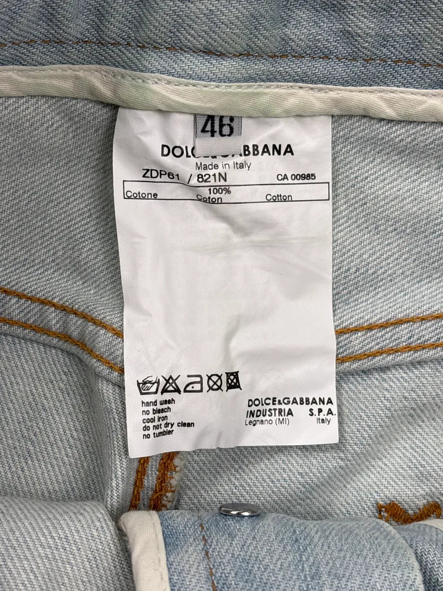 2000s Dolce & Gabbana Green Contrast Denim Jeans GLiCfsww 14