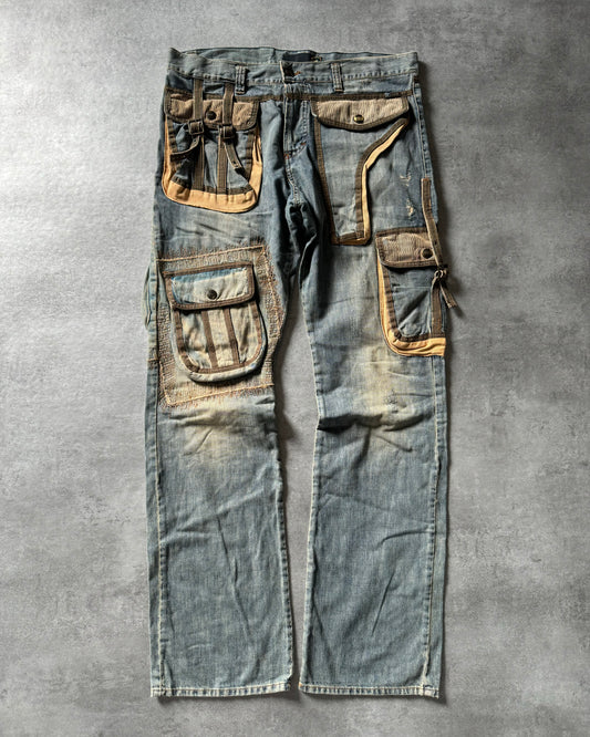 SS2006 Cavalli Harness Cargo Gun Archive Denim Jeans (L) - 1