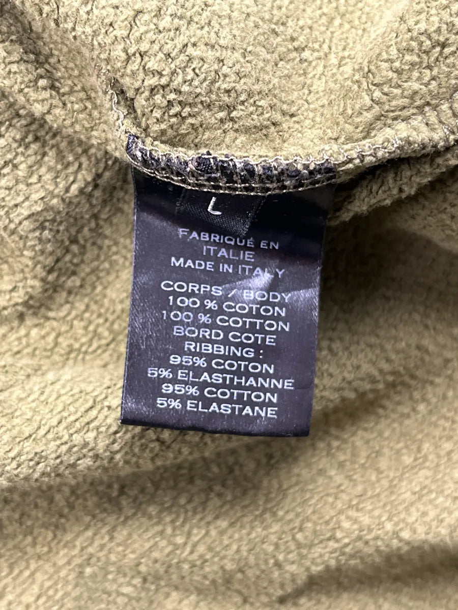 AW2017 Balmain Olive Fleece Side Zip-Up Hoodie GUbYmnpt 12