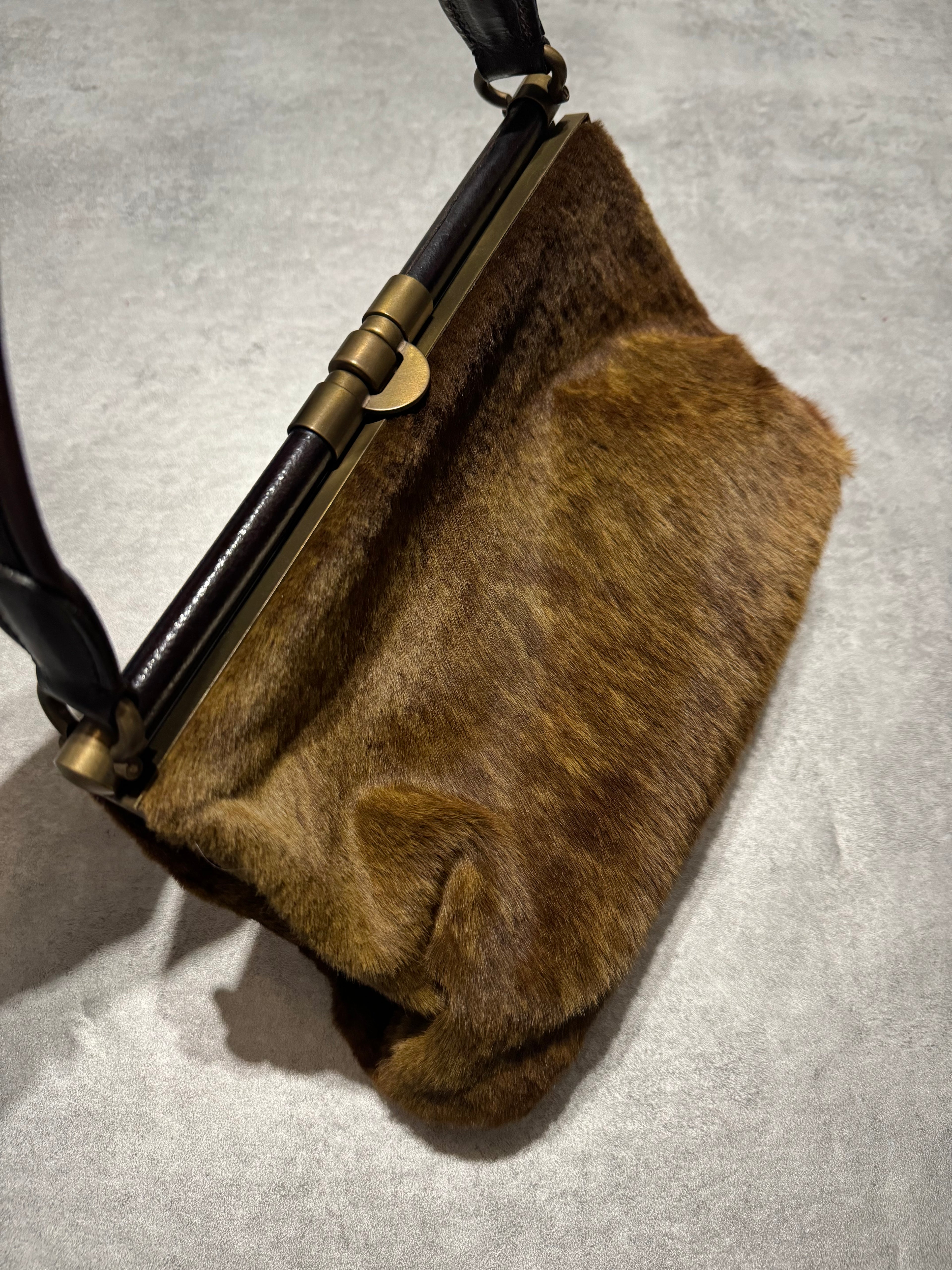 Marni Fur Excellence Camel Bag (OS) - 4