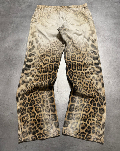 AW2000 Roberto Cavalli Leopard Relaxed Cozy Pants (L/XL) - 6