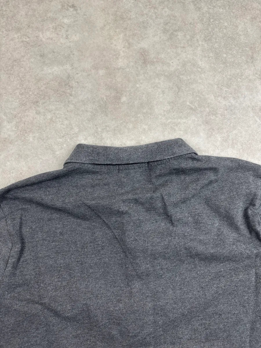 Burberry London Dark Grey Embroidered  Signature Logo Polo GgNGAShx 7