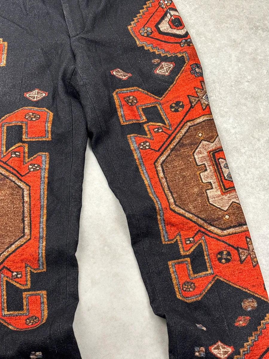 AW2015 Givenchy Black Wool Geometric Carpet Trompe L'Oeil Pants by Riccardo Tisci GkFXIeOP 6