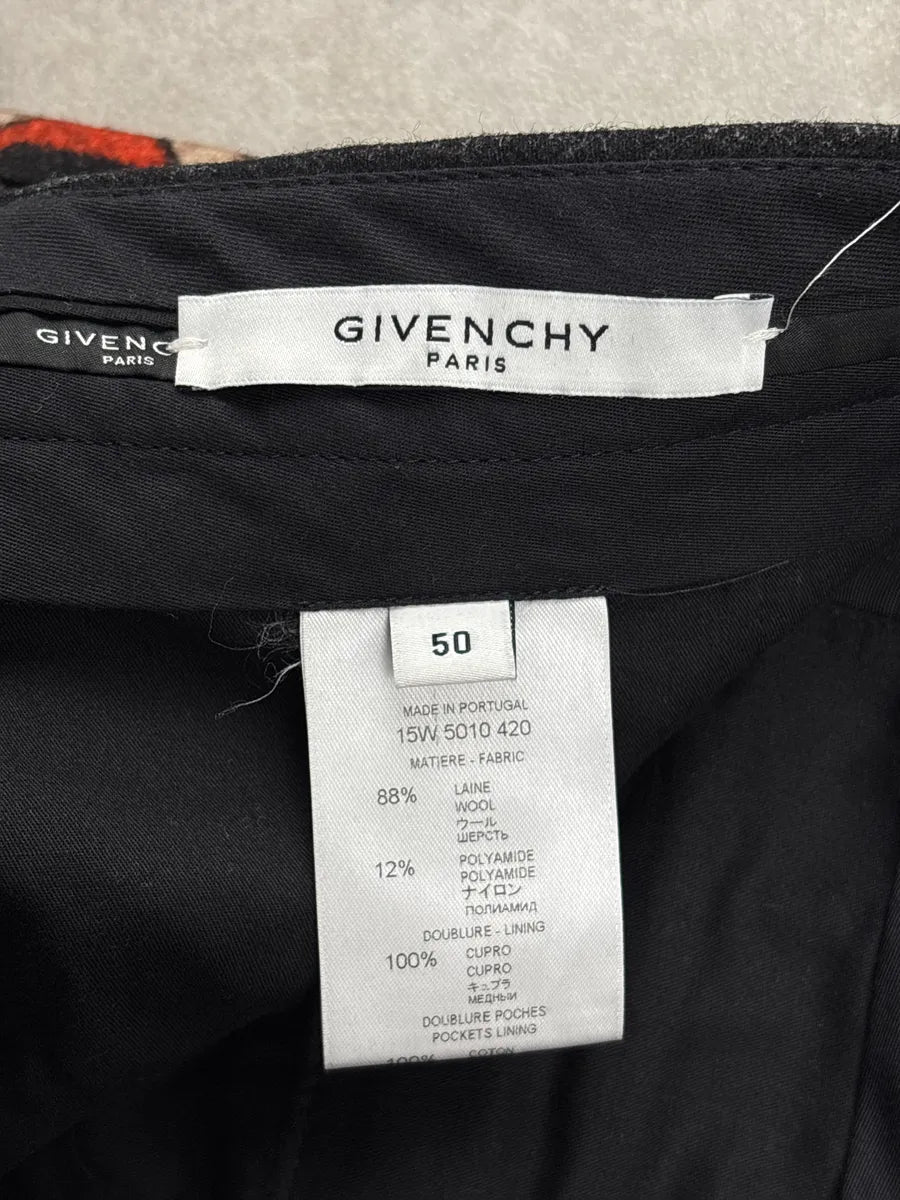 AW2015 Givenchy Black Wool Geometric Carpet Trompe L'Oeil Pants by Riccardo Tisci GkFXIeOP 11