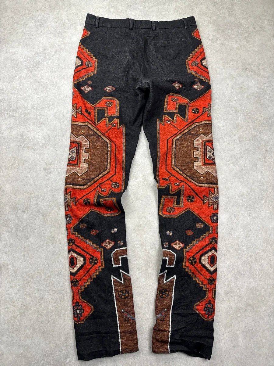 AW2015 Givenchy Black Wool Geometric Carpet Trompe L'Oeil Pants by Riccardo Tisci GkFXIeOP 5
