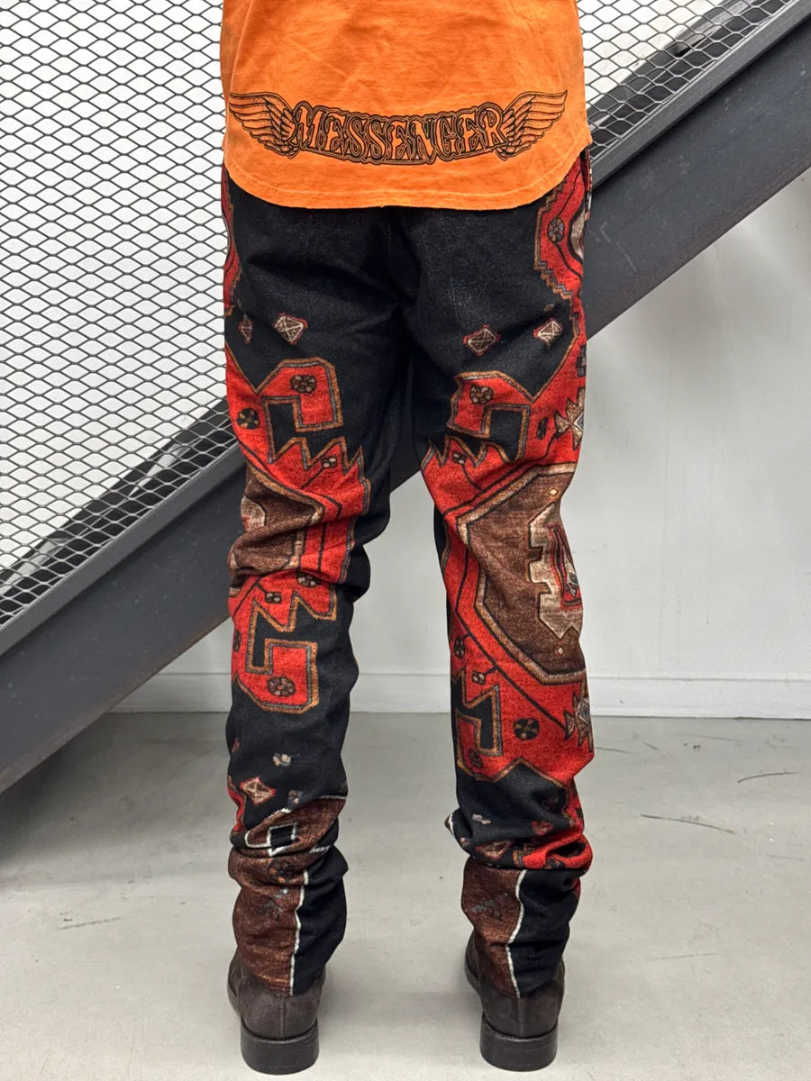 AW2015 Givenchy Black Wool Geometric Carpet Trompe L'Oeil Pants by Riccardo Tisci GkFXIeOP 3