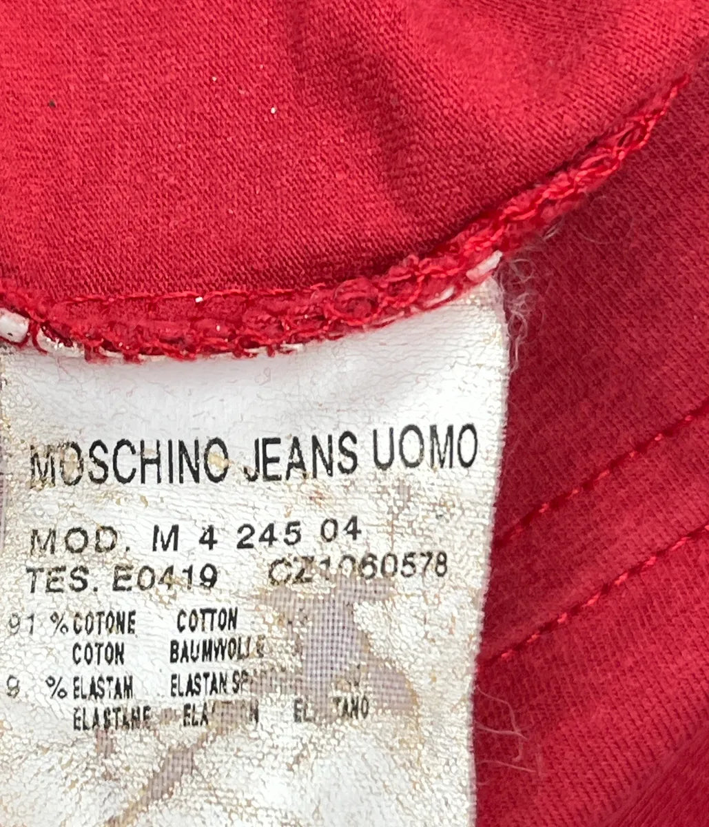 2000s Moschino Jeans Red Heart Winged Sun Logo T-Shirt GsXraUfg 8