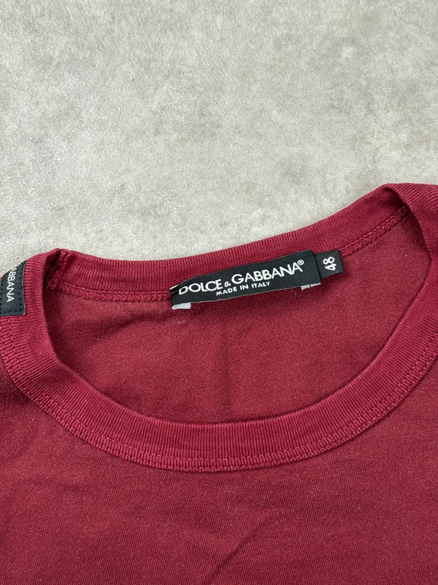 2010s Dolce & Gabbana Burgundy Steve McQueen Portrait T-Shirt GwfJcOZJ 8