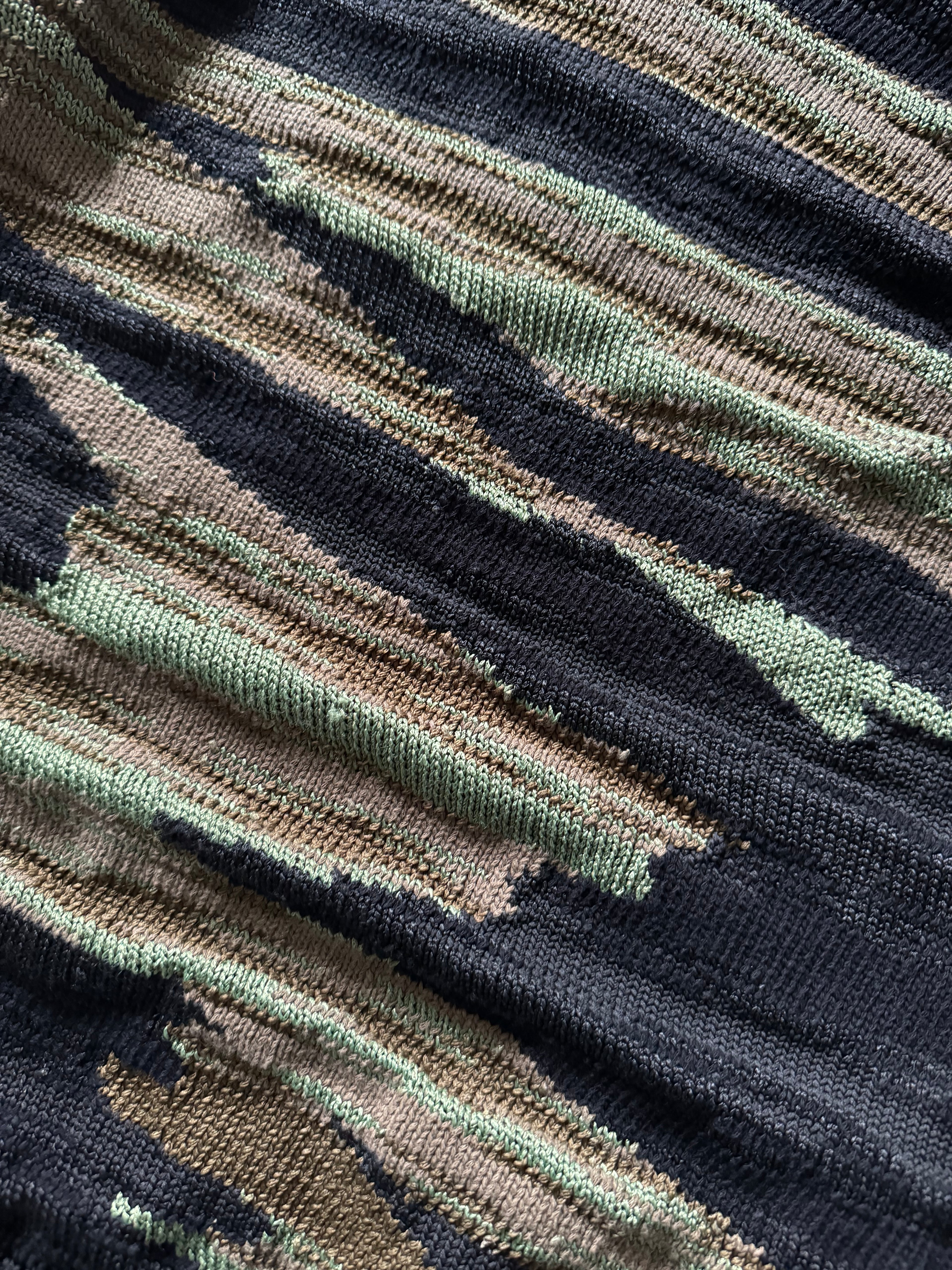 SS2017 Dries Van Noten Janitor Intarsia Knit Sweater Black (S) - 5