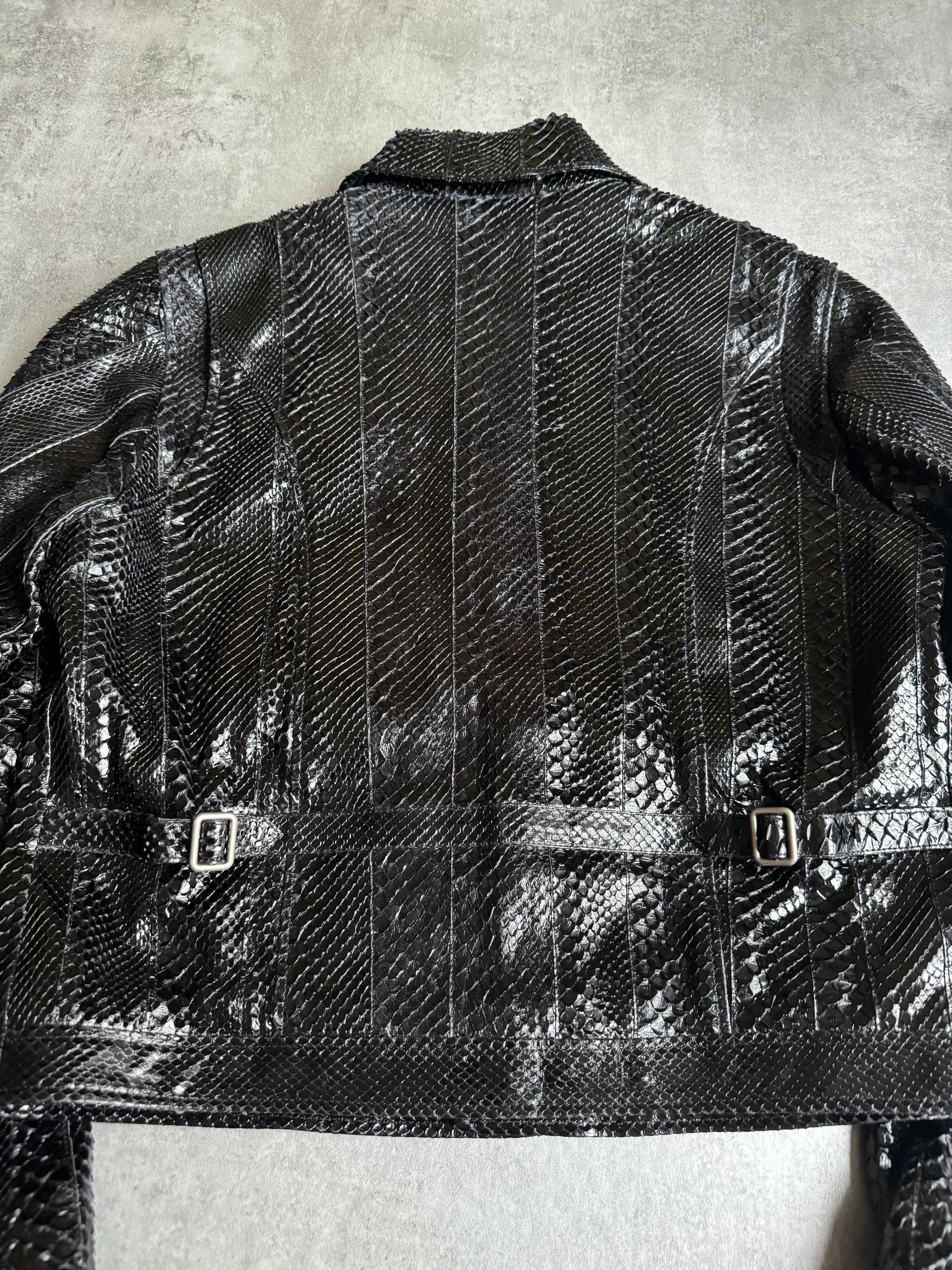 Gucci Black Python Leather Jacket (M) - 9