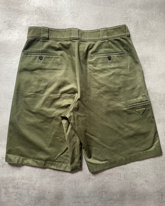 SS2019 Prada Olive Relaxed Ample Shorts (L) - 1