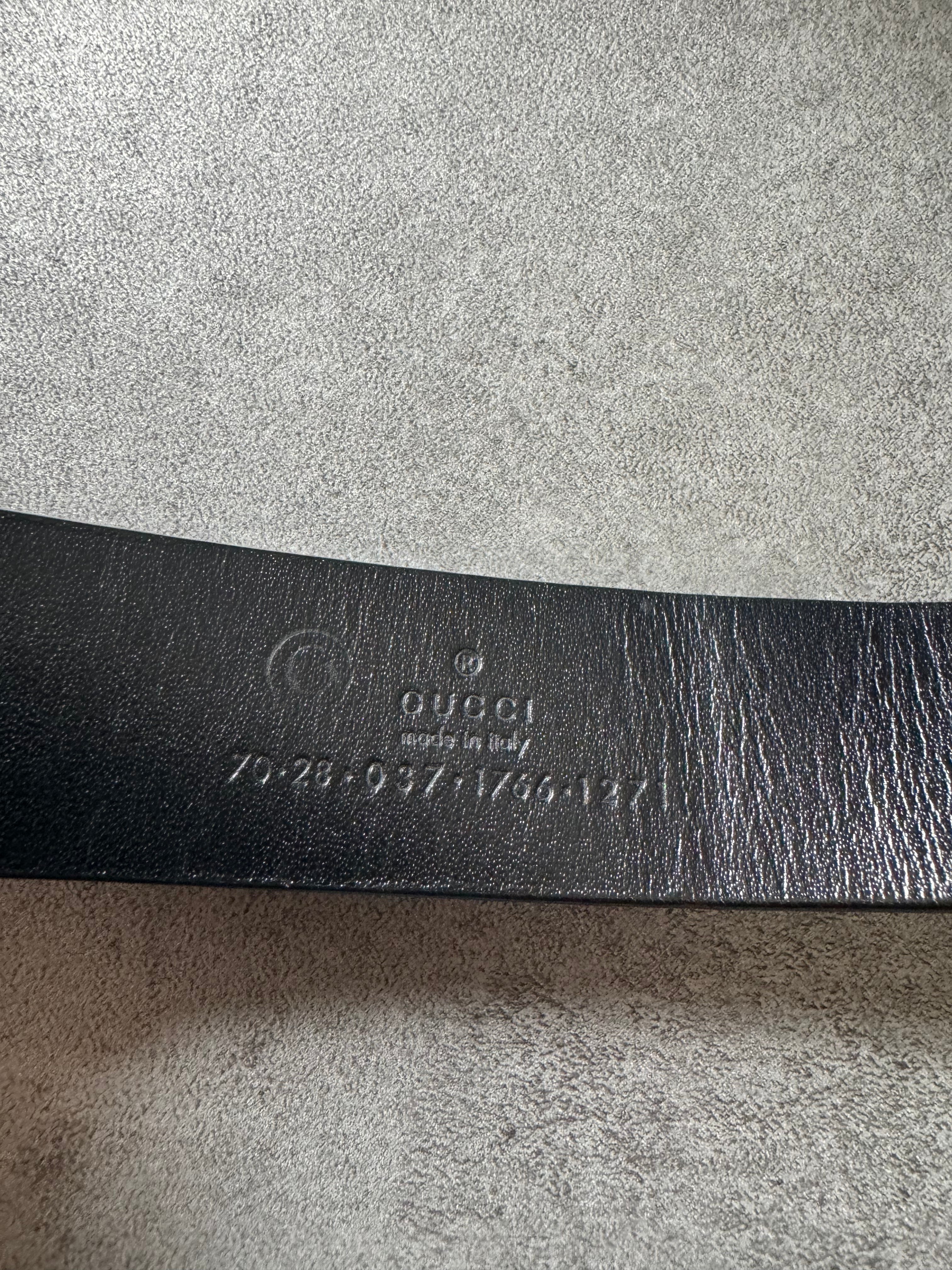 AW2001 Gucci by Tom Ford Black Leather Belt (OS) - 3