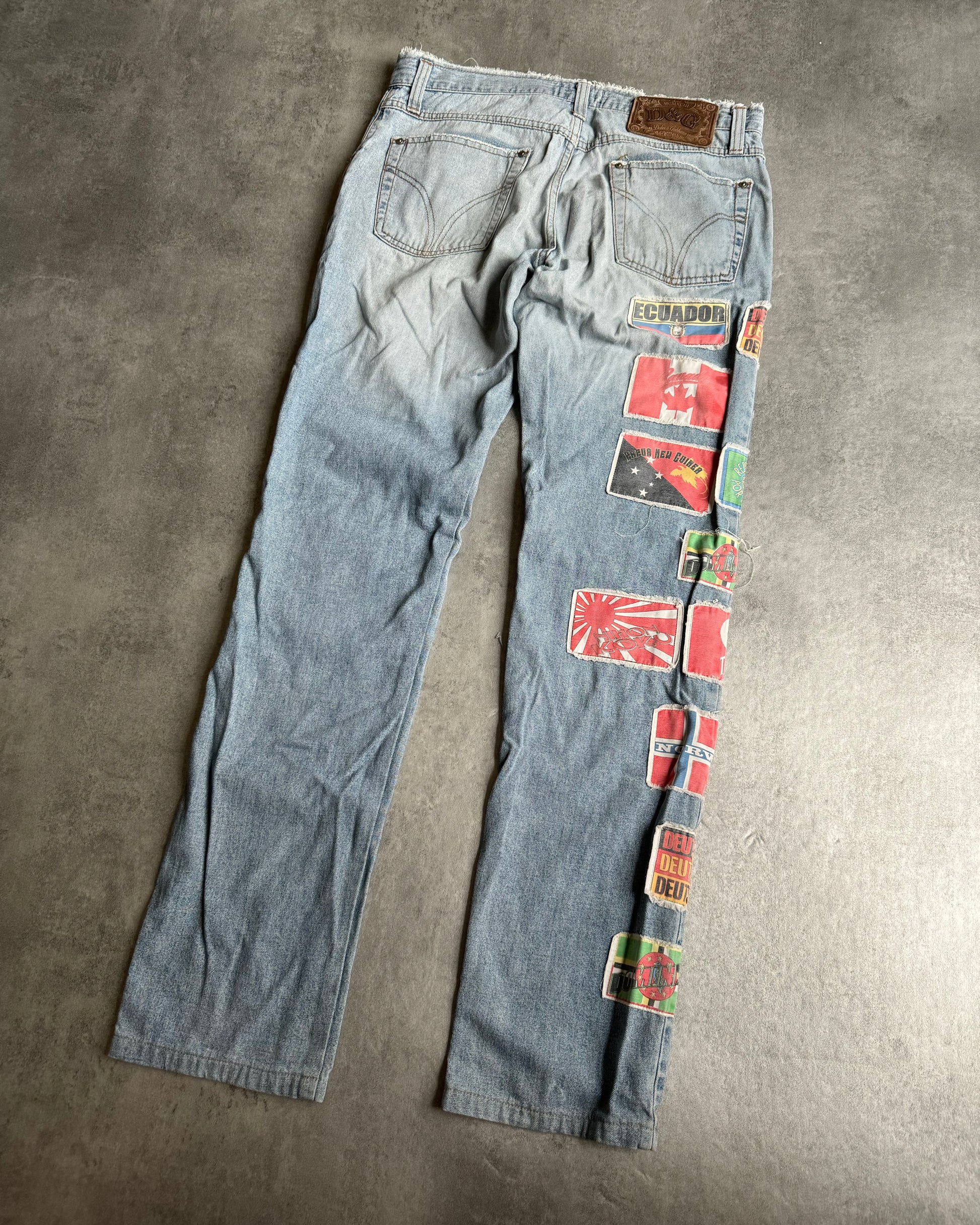 AW2004 Dolce & Gabbana Cosmopolite Flag Jeans (M) - 7