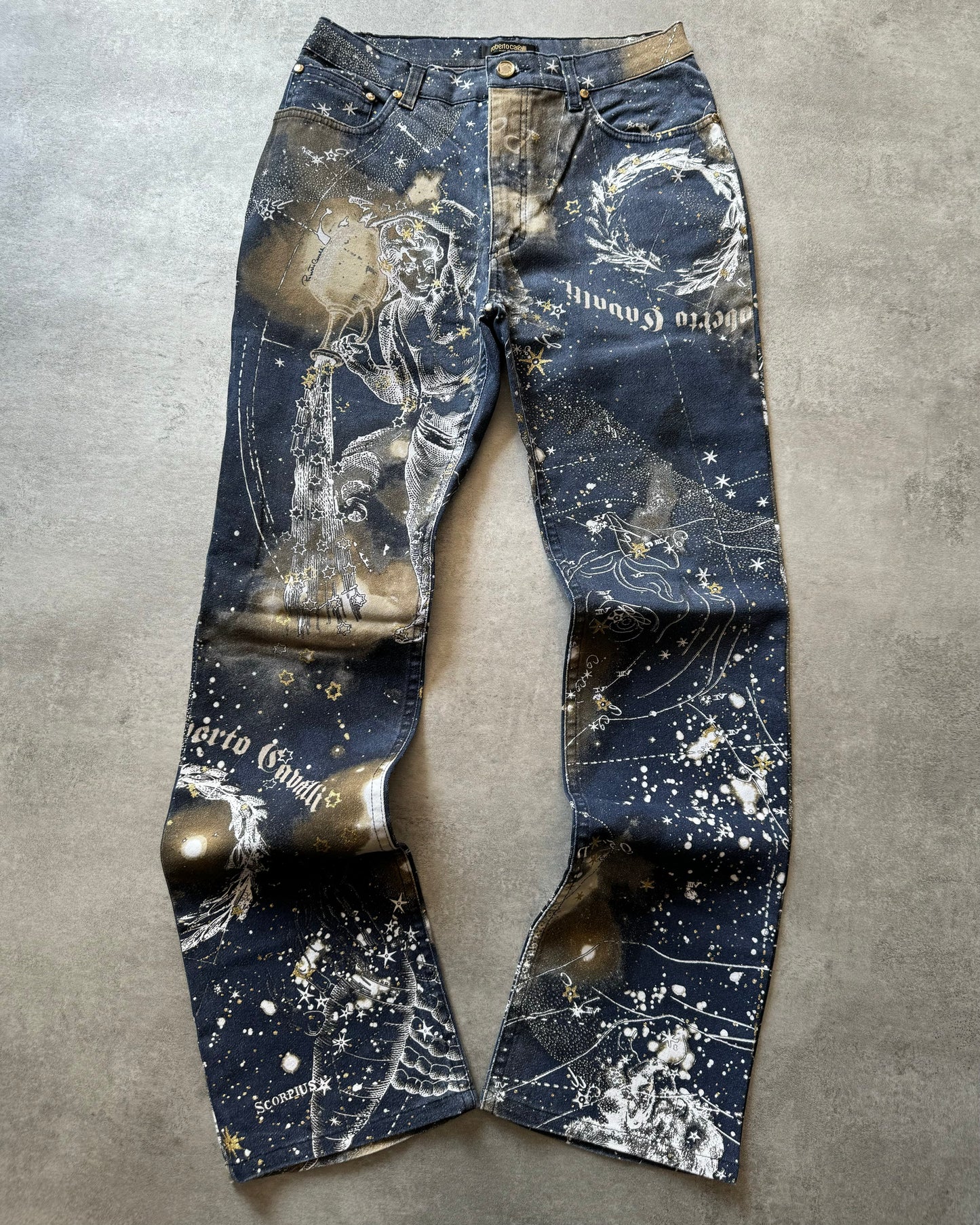 AW2003 Roberto Cavalli Zodiac Constellation Astrology Pants (XS) - 1