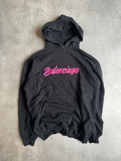 AW2019 Balenciaga Barbie Kering Pink & Black Hoodie (S/M) - 10