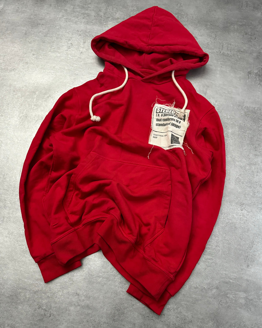 SS2018 Maison Margiela Red Signature Stereotype Hoodie  (M) - 2