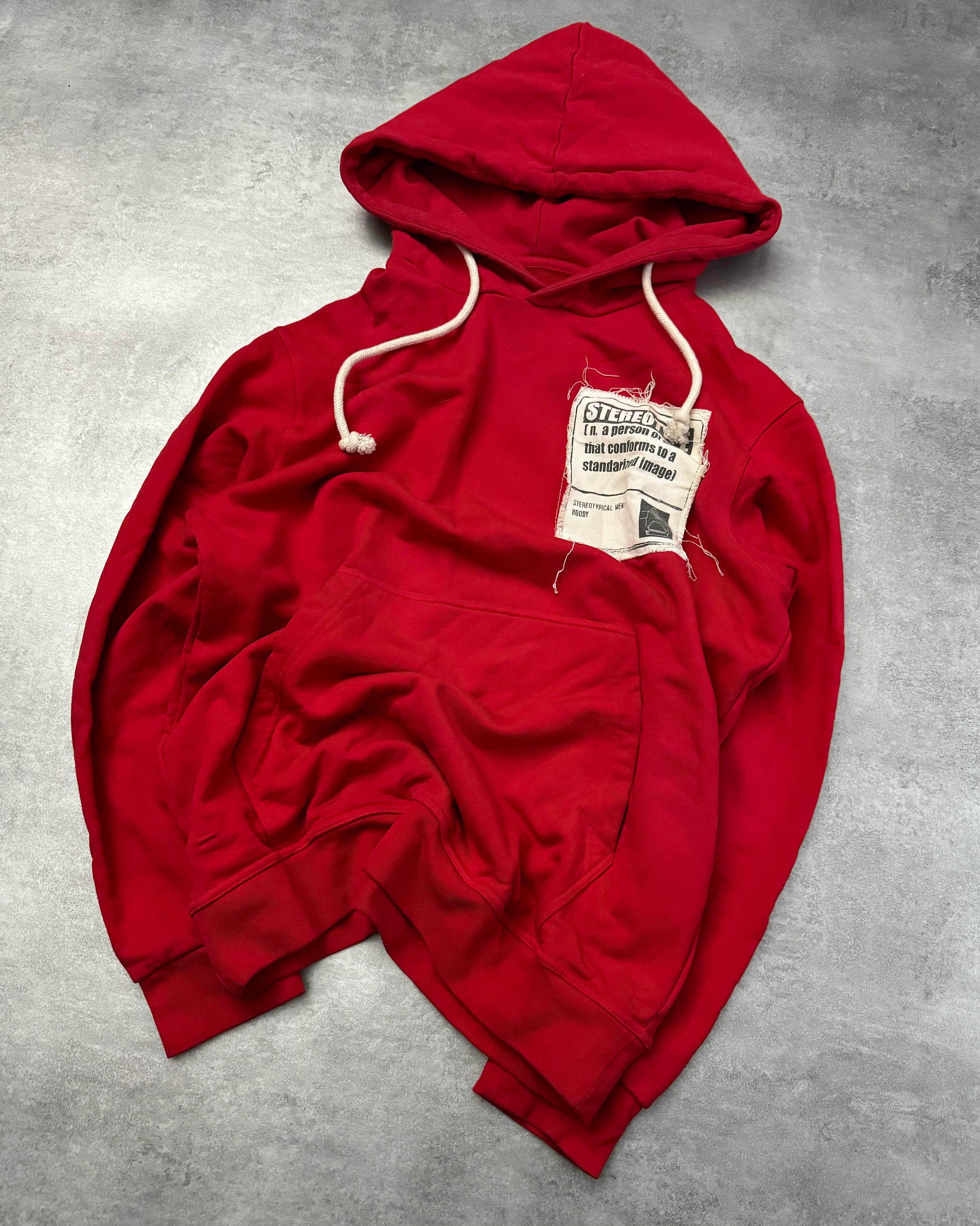 SS2018 Maison Margiela Red Signature Stereotype Hoodie  (M) - 2