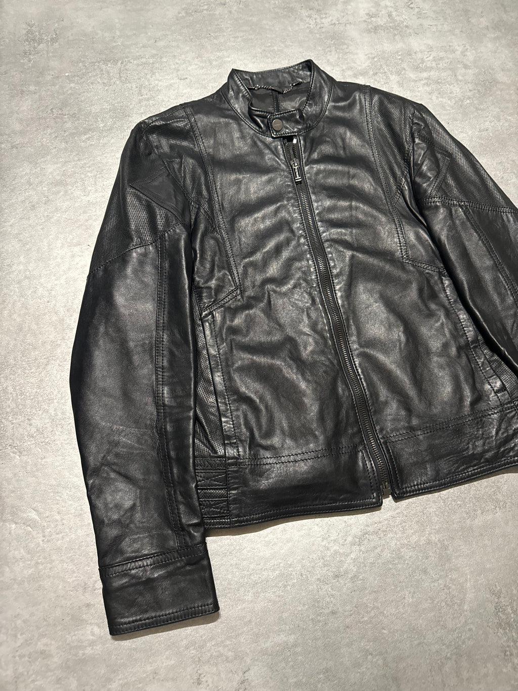 2000s Dirk Bikkembergs Avant-Garde Black Leather Jacket (M) - 11
