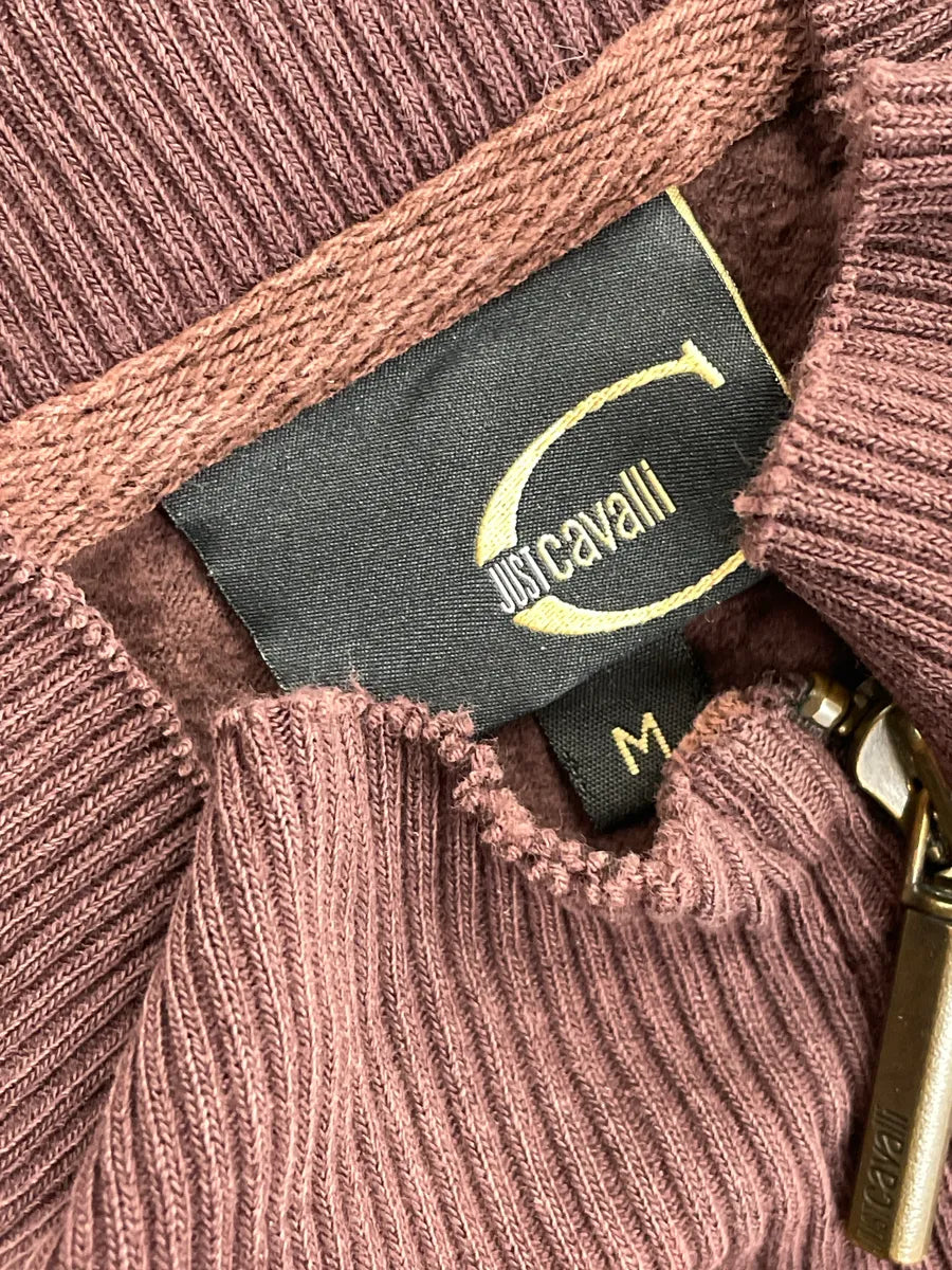 2010s Cavalli Mauve Winged Deer Logo Zip-Up Sweater HJkRHrUa 8