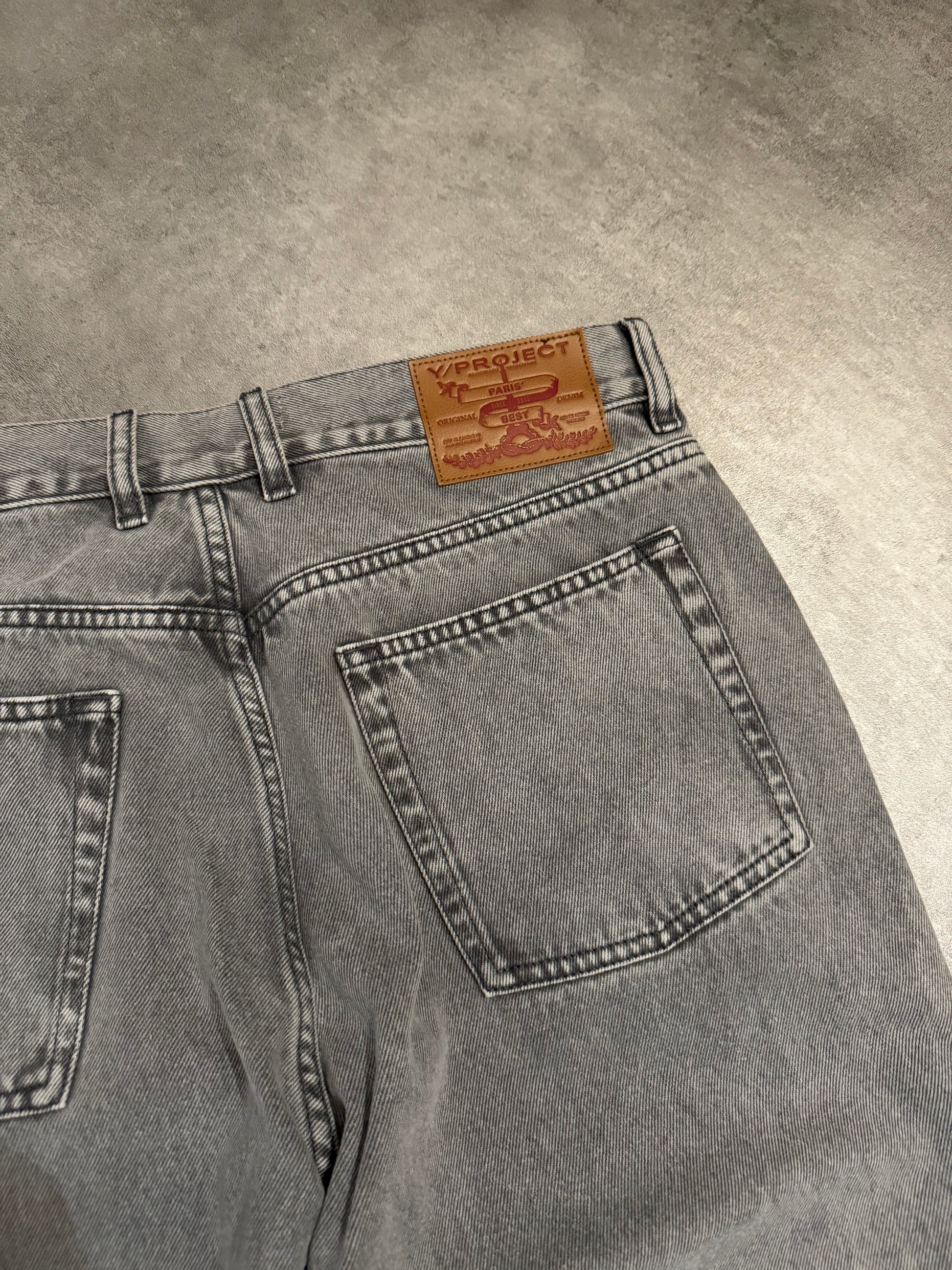 Y/Project Grey Detachable Carpenter Grey Denim Jeans (M/L) - 4