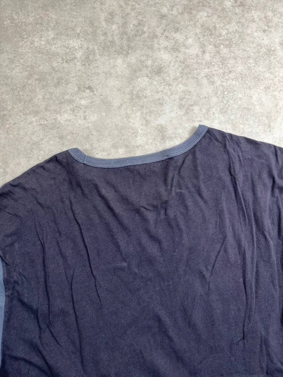 2010s Gucci Slate Blue Crest Graphic Two-Tone T-Shirt HRFaqVkm 7