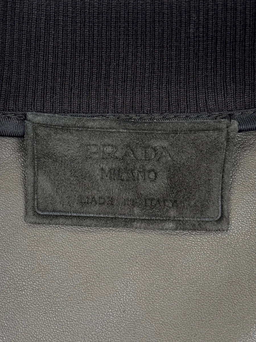 AW2006 Prada Taupe Brown Suede Zip-Up Bomber Jacket HRmZKYrK 11