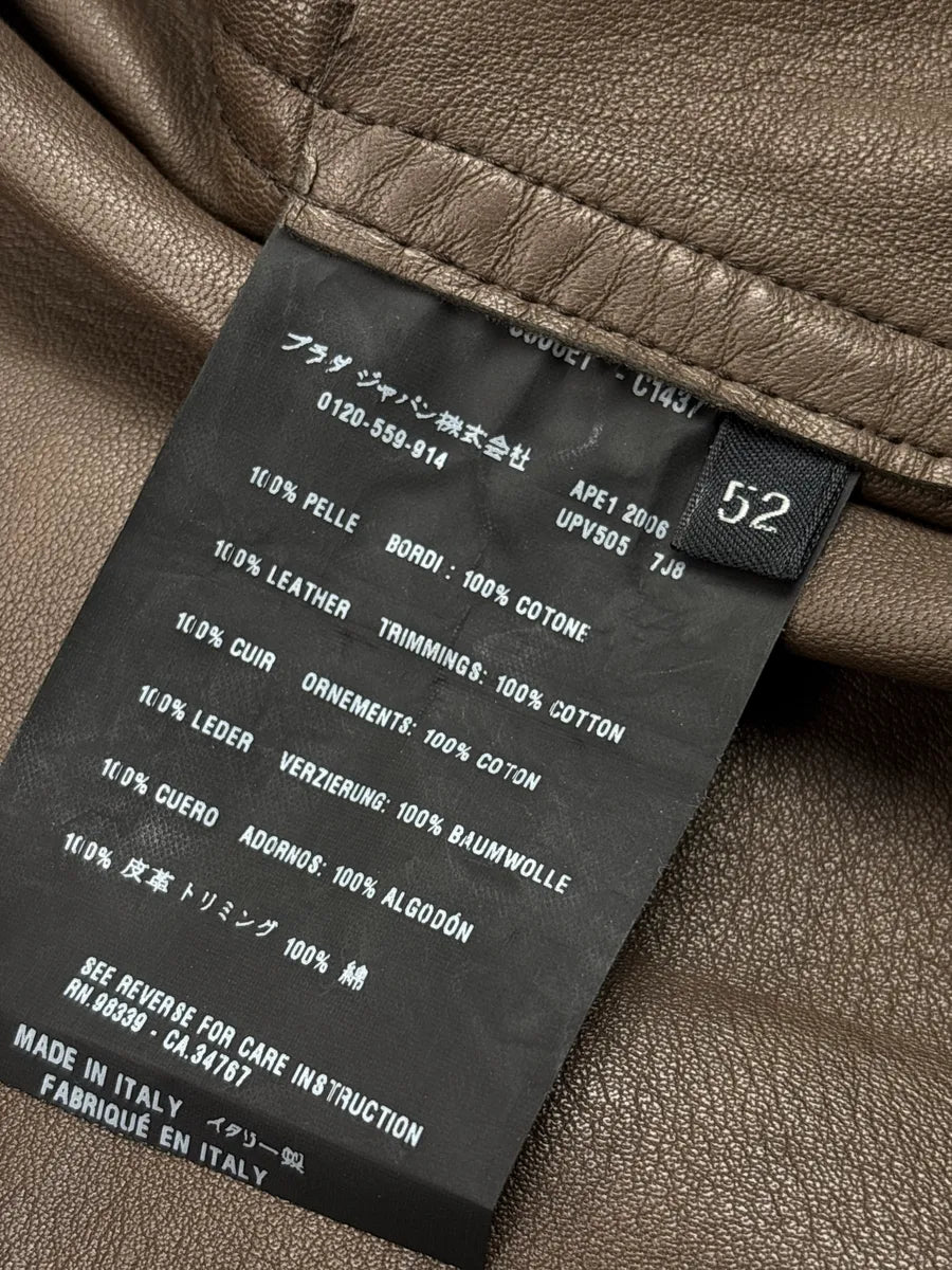 AW2006 Prada Taupe Brown Suede Zip-Up Bomber Jacket HRmZKYrK 12