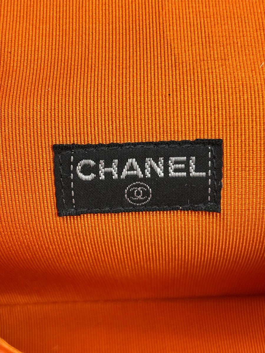 SS2004 Chanel Orange Leather Quilted Chain Flap Crossbody Bag HSWkBLaI 15