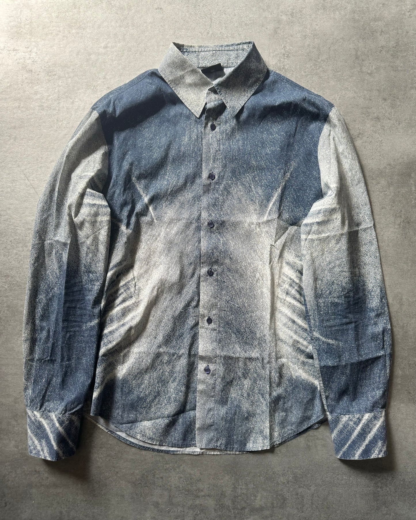 SS2004 Cavalli Blue Electric Faded Shirt (L) - 1