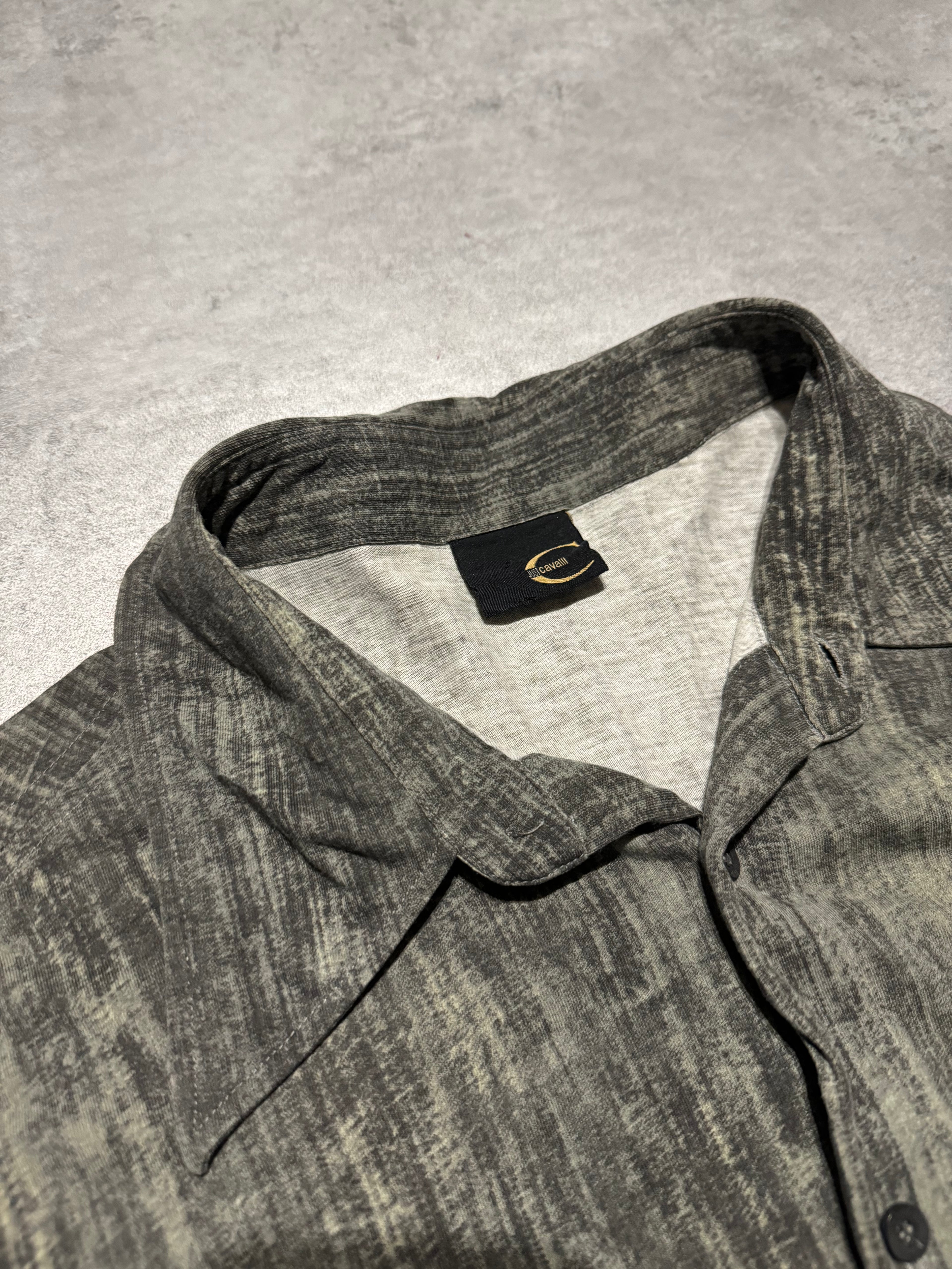 2000s Cavalli Blue Gradient Relaxed Shirt (M) - 7