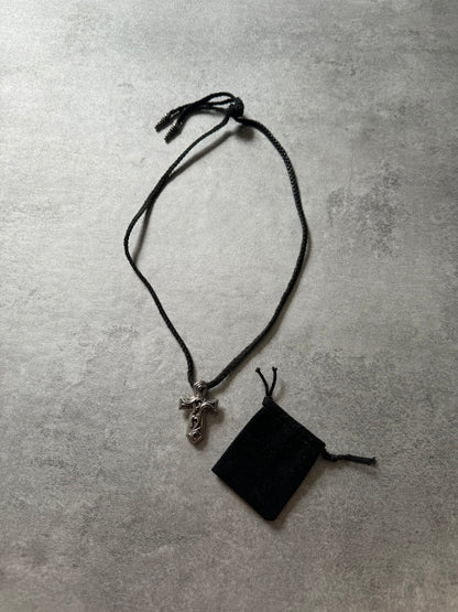 Chrome Hearts Cross Infinite Pendant + Leather Necklace (OS) - 4