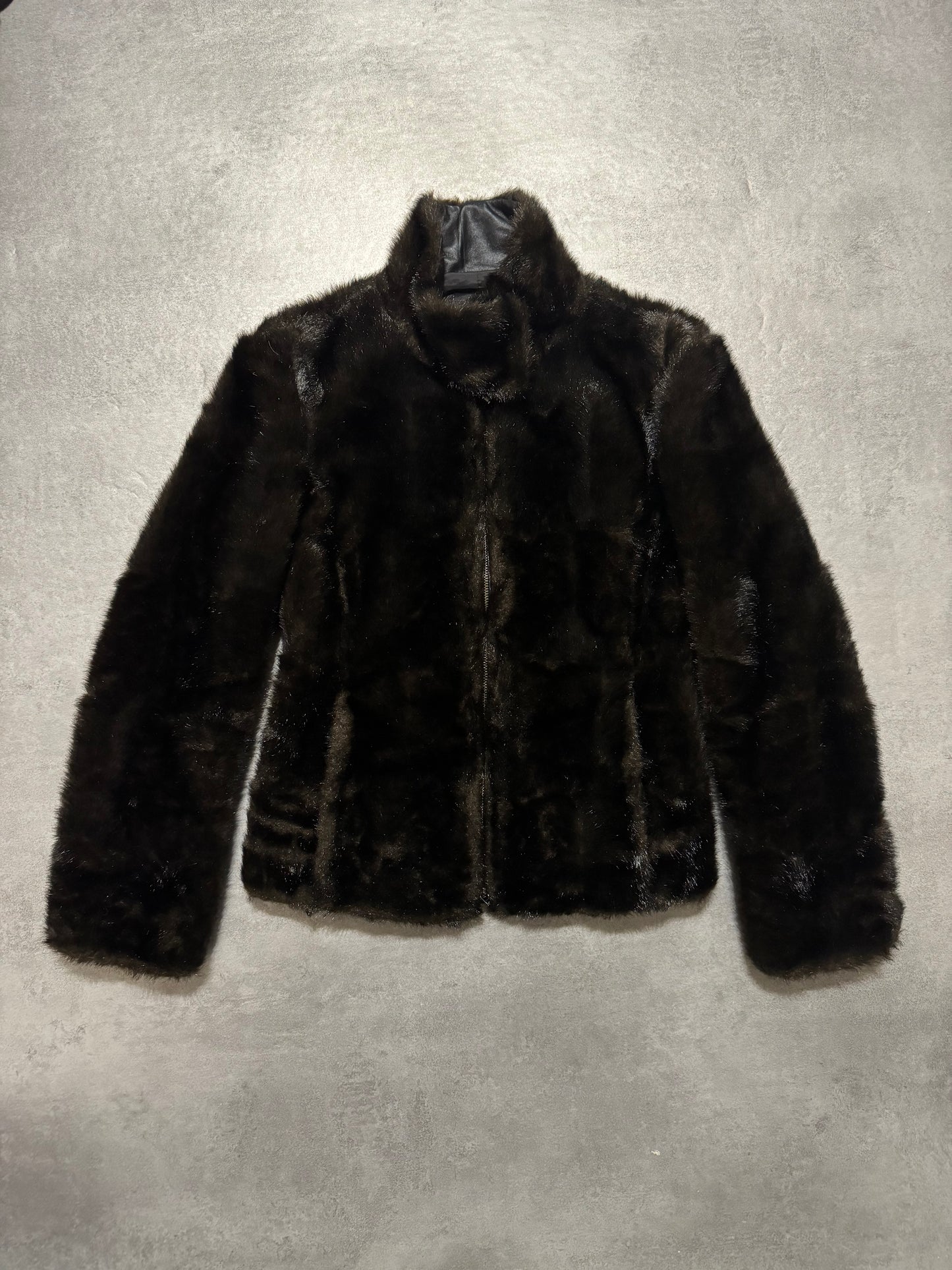 FW2010 Emporio Armani Black Faux Fur Jacket (XS/S) - 6