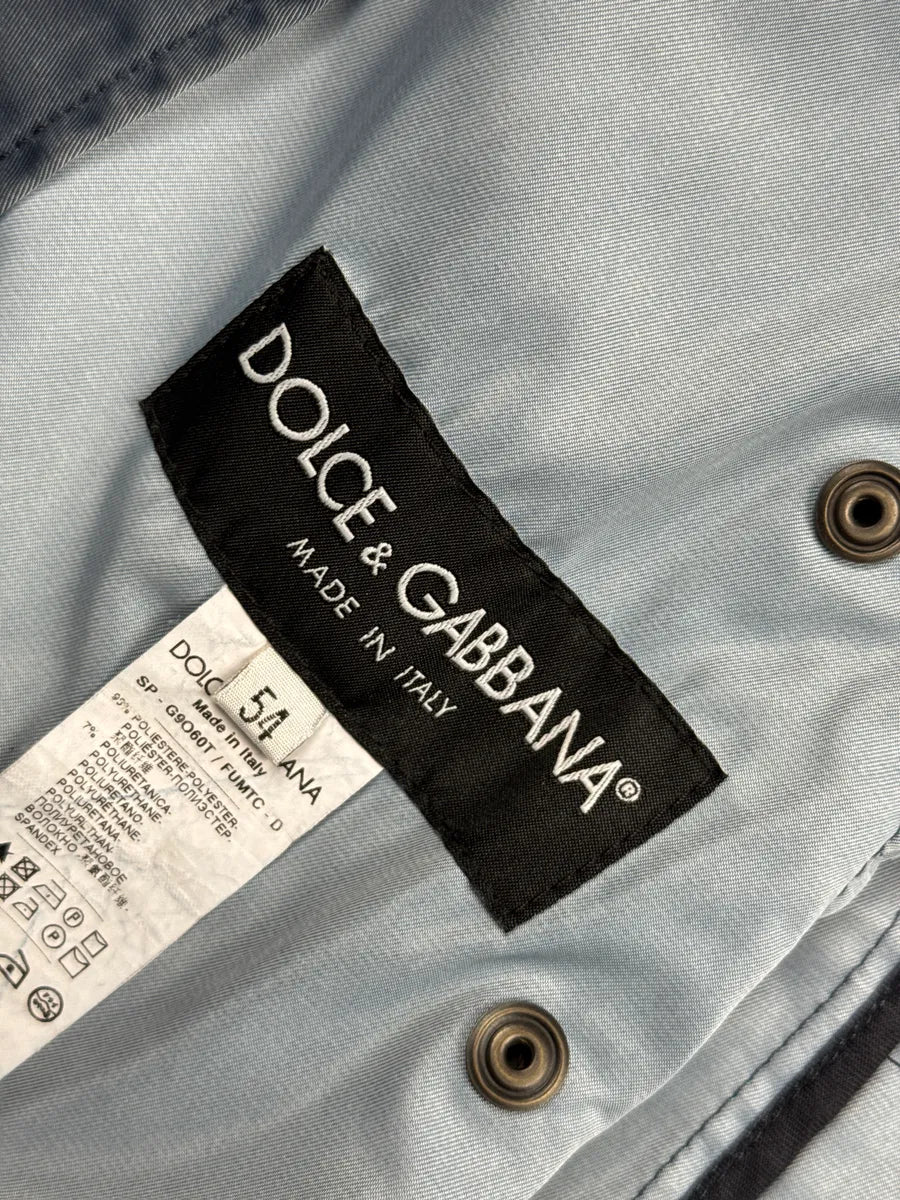 SS2013 Dolce & Gabbana Faded Navy Nylon Zip Moto Light Jacket HeQtRUnG 12