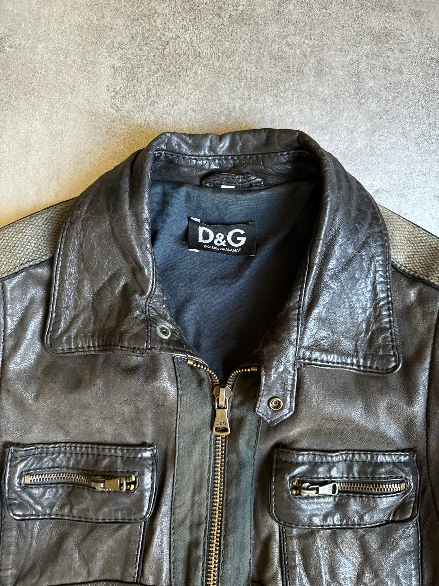 AW2006 Dolce & Gabbana Aviator Leather Jacket (M) - 7