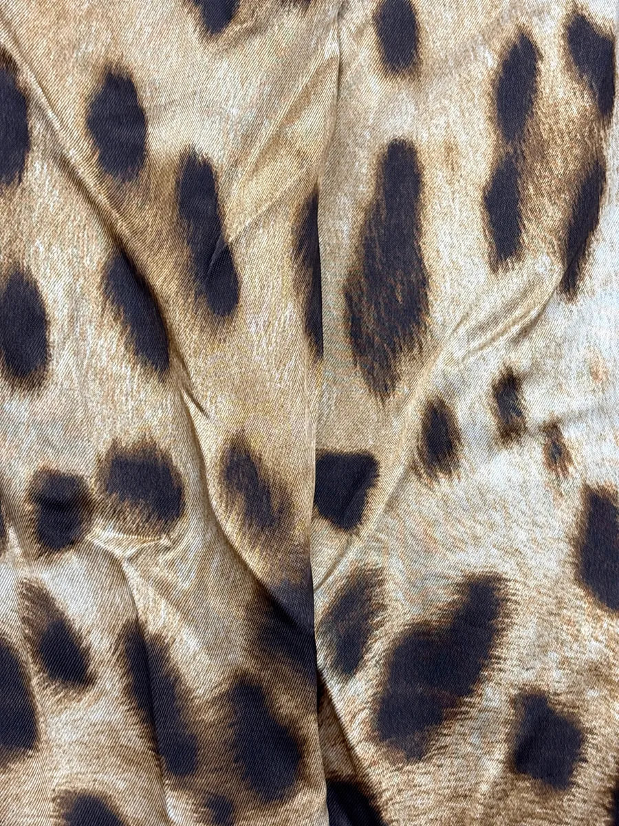 2000s Dolce & Gabbana Leopard Silk Cropped Classy Blazer Jacket HgzZKWqZ 9