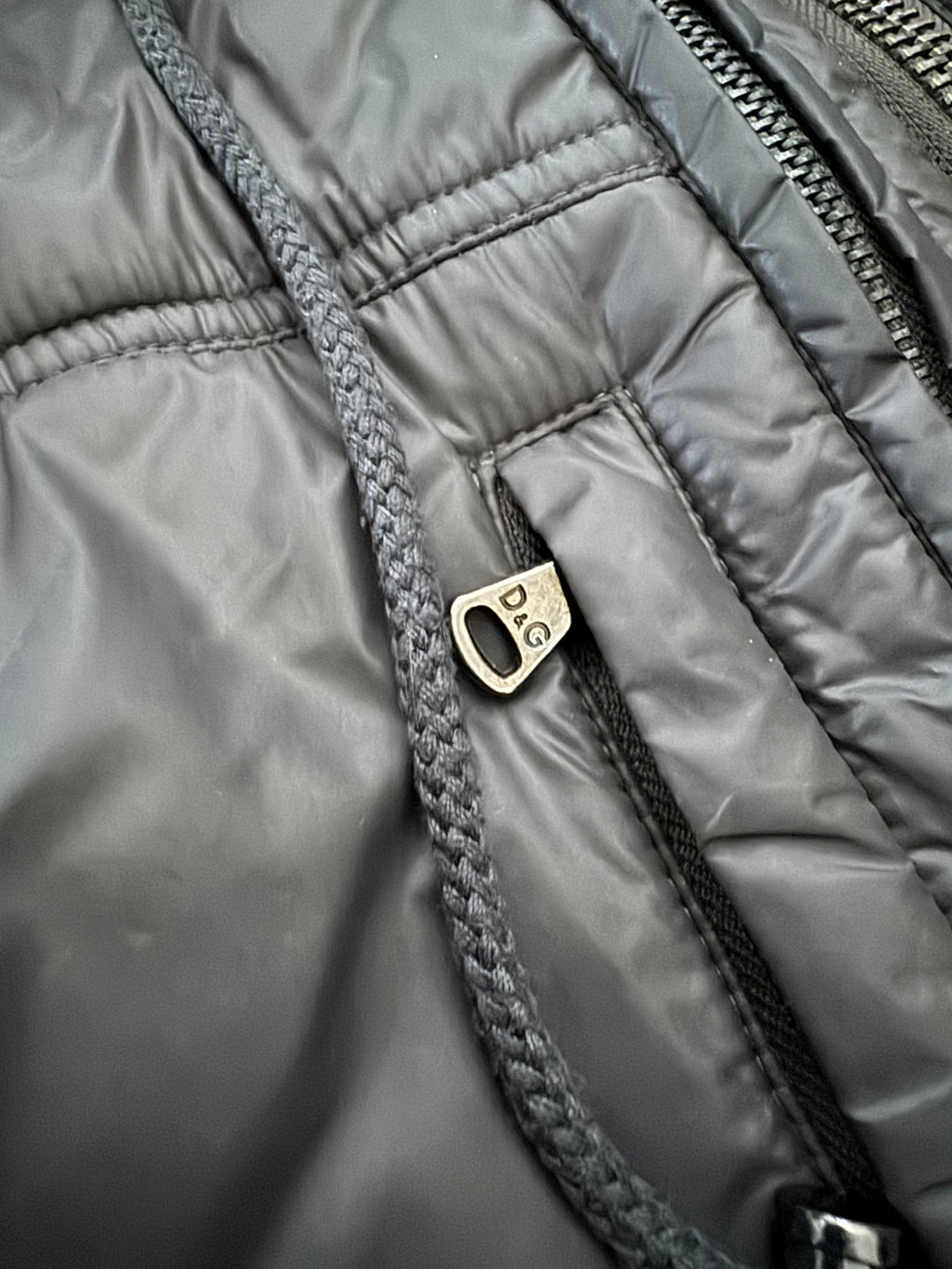 2000s Dolce & Gabbana Multi Zips Avant Garde Grey Astro Bomber Jacket (L) - 10