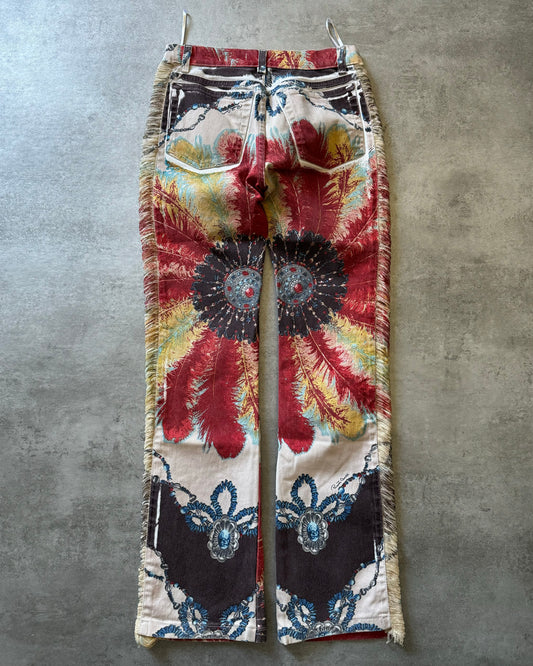 SS2000 Roberto Cavalli Sample Spring Relaxed Flowers Pants (XS) - 1